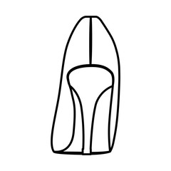 Female heel icon. Fashion style and wear theme. Isolated design. Vector illustration