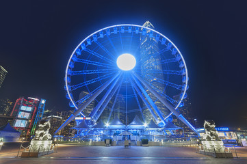 Ferris Wheel in Hong Kong City