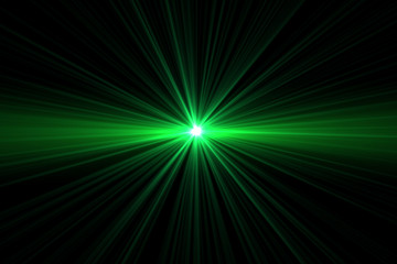 Green color design with a burst or Abstract laser star green