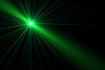 Green color design with a burst or Abstract laser star green