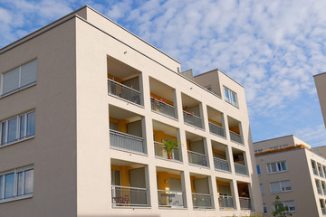 Modern building with balcony
