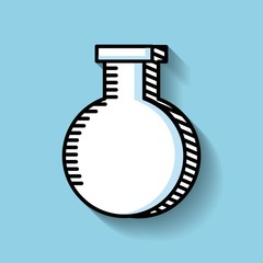 tube test laboratory line icons vector illustration design