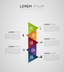 abstract triangle option banners template with icons