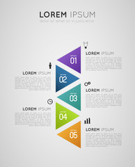 abstract triangle option banners template with icons