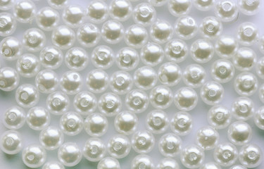 background of white pearl beads
