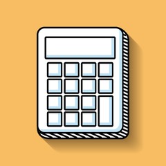 calculator math education line icon vector illustration design