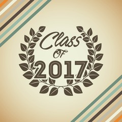 congratulations classof 2017 card vector illustration design