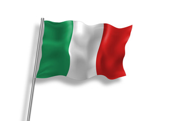 Drapeau de l'Italie en qualité vectorielle