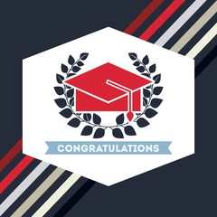 congratulations grad celebration card vector illustration design