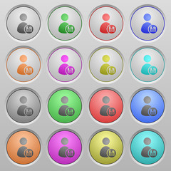 Save user account plastic sunk buttons