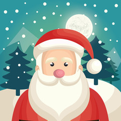 santa claus christmas character vector illustration design