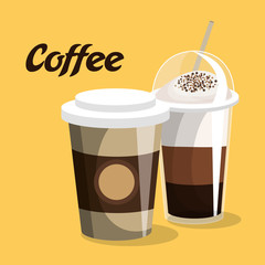 delicious coffee shop products vector illustration design