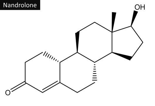 Molecular structure of nandrolone