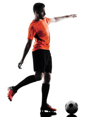 Soccer player Man Isolated silhouette