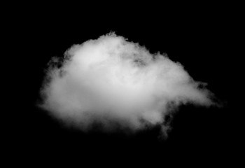 Clouds on black background