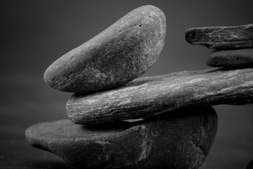 Fototapeta na wymiar macro stones scene, zen like concepts