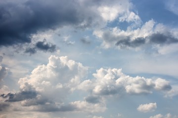Fototapeta na wymiar blue sky with cloud and motion raincloud .