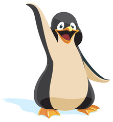 Vector cute cartoon penguin