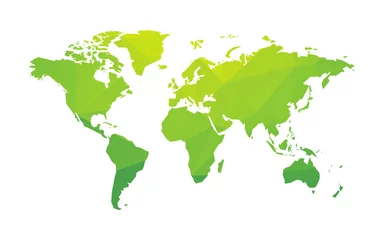 Poster green world map © mimacz