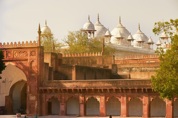 Obraz premium Red Fort located in Agra, India.
