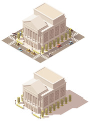 Vector isometric low poly Opera house