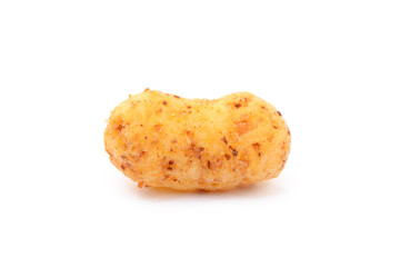 Peanut, corn puffs isolated with white background