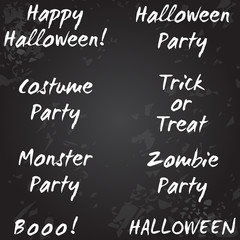 Large collection of typographic Halloween designs and illustrati