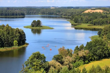 Raamstickers Poland landscape - Mazury lake region © Tupungato