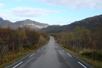 Fototapeta premium Scenic landscape of Lofoten islands
