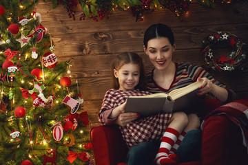 mother reading a book