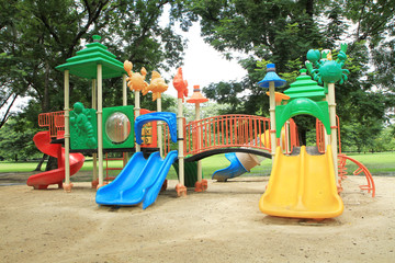 Fototapeta na wymiar Colorful playground in the park