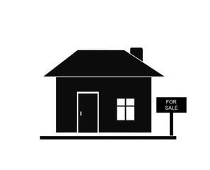 House for sale. Broker symbol. Vector.