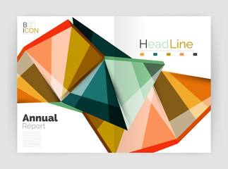 Vector annual report geometric template