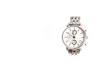 Watch Silver on White background