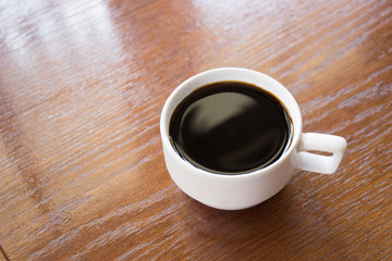 Office desk, work place with cup of coffee,Empty workspace on wh