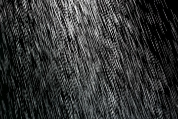 rain on a black background