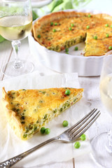 Green peas and lards pie