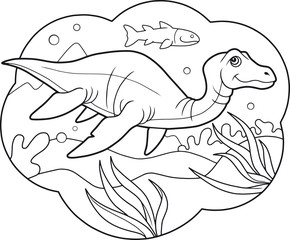 Obraz premium plesiosaur 