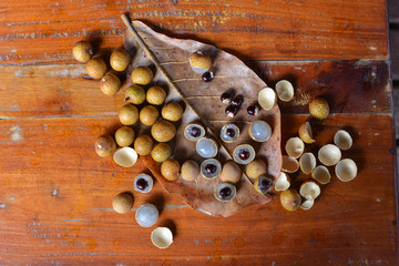 Longan fruit on plate