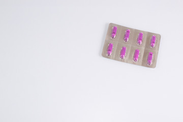 The package of medicines isolated, clipping path