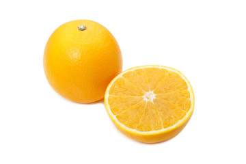Orange fruit isolated on white background