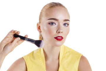 Fototapeta premium Make Up. Beautiful blonde woman