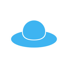 Woman hat icon, isolated, white background