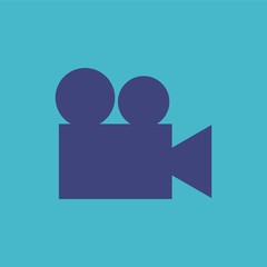 video camera flat isolated icon vector illustration design