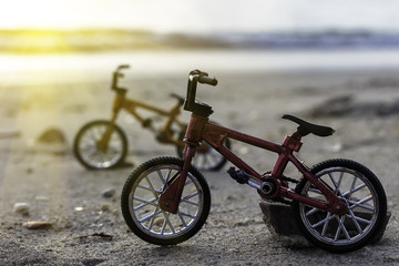 Fototapeta na wymiar mini bicycle toy