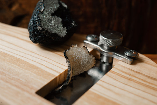 mushroom  truffle and  Truffle Slicer