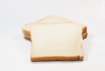 slice white toast  
slice white toast  on a white background