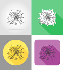 Fototapeta na wymiar spider wed flat icons vector illustration