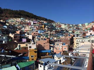 Fototapeta premium Colourful houses at Gamcheon Cultural Village