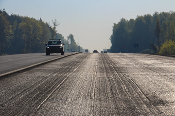 Cut of top asphalt layer